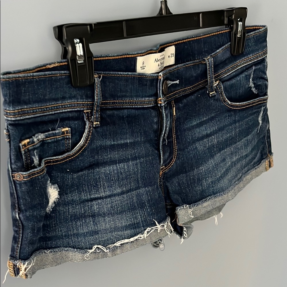 ABERCROMBIE AND FITCH Blue Denim Shorts - Picture 5 of 5